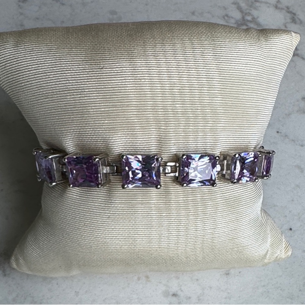 Sterling Silver and Amethyst Bracelet